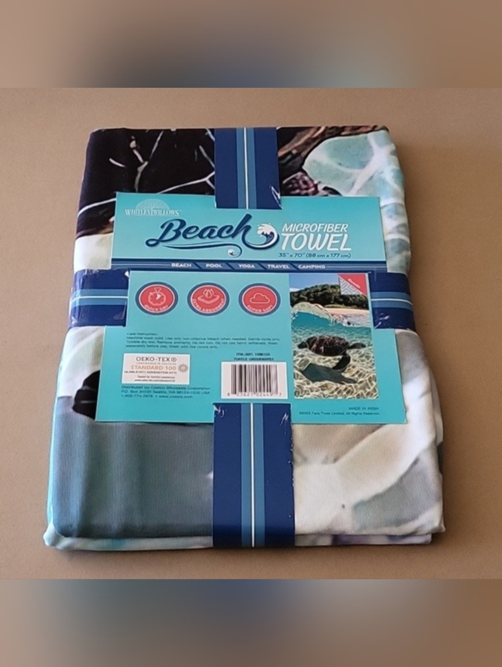 WHITLEY WILLOWS MICROFIBER BEACH/ MULTI PURPOSE TOWEL